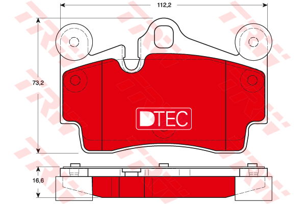 Kit de plaquettes de frein, frein à disque DTEC COTEC