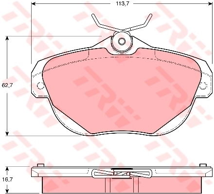 Kit de plaquettes de frein, frein à disque