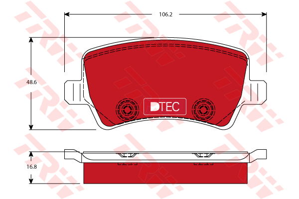 Kit de plaquettes de frein, frein à disque DTEC COTEC