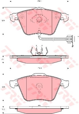 Kit de plaquettes de frein, frein à disque