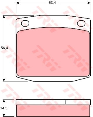 Kit de plaquettes de frein, frein à disque