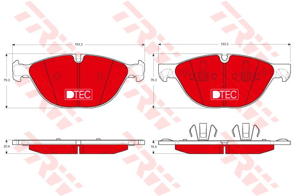 Kit de plaquettes de frein, frein à disque DTEC COTEC