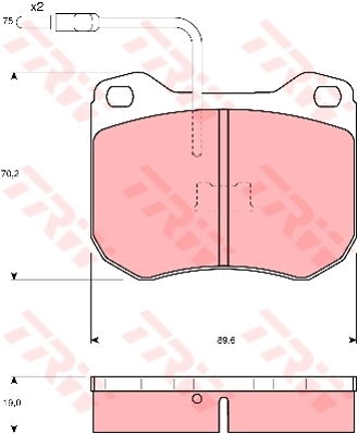 Kit de plaquettes de frein, frein à disque