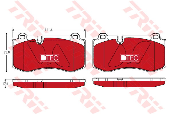 Kit de plaquettes de frein, frein à disque DTEC COTEC