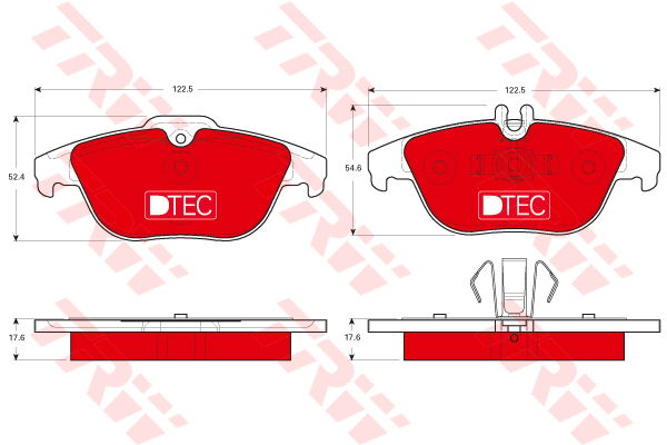 Kit de plaquettes de frein, frein à disque DTEC COTEC