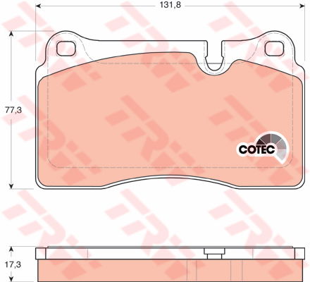Kit de plaquettes de frein, frein à disque COTEC