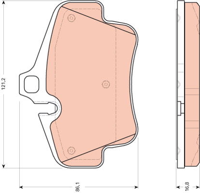 Kit de plaquettes de frein, frein à disque