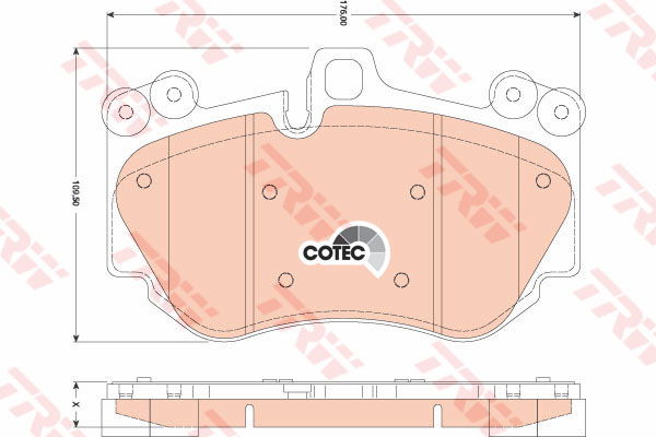 Kit de plaquettes de frein, frein à disque COTEC