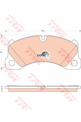 Kit de plaquettes de frein, frein à disque COTEC
