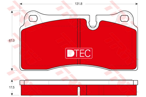 Kit de plaquettes de frein, frein à disque DTEC COTEC