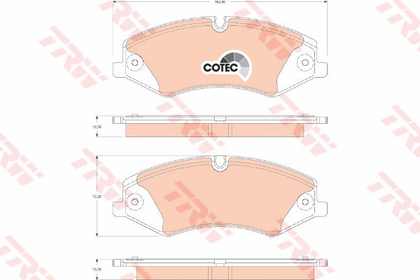 Kit de plaquettes de frein, frein à disque COTEC