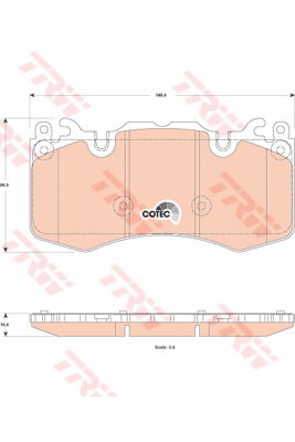 Kit de plaquettes de frein, frein à disque COTEC