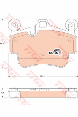 Kit de plaquettes de frein, frein à disque COTEC