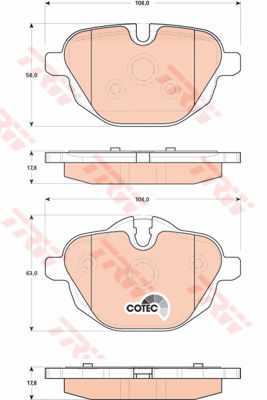 Kit de plaquettes de frein, frein à disque COTEC