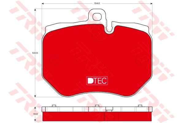 Kit de plaquettes de frein, frein à disque DTEC COTEC