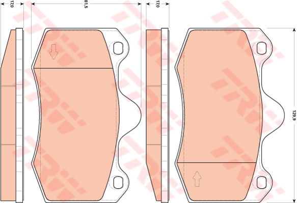 Kit de plaquettes de frein, frein à disque