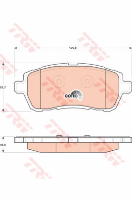 Kit de plaquettes de frein, frein à disque COTEC