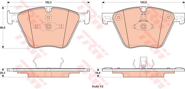 Kit de plaquettes de frein, frein à disque
