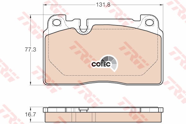 Kit de plaquettes de frein, frein à disque COTEC