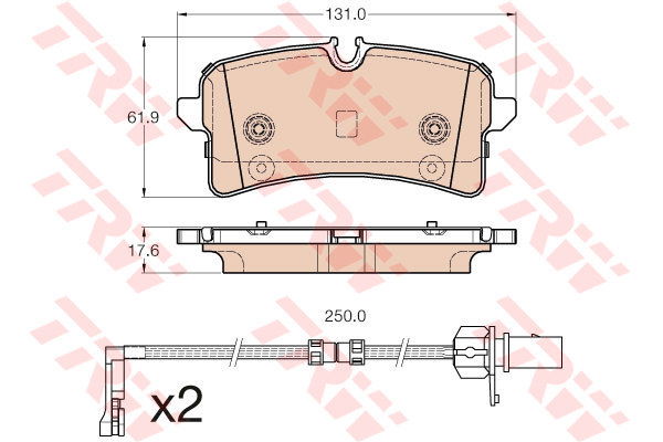 Kit de plaquettes de frein, frein à disque