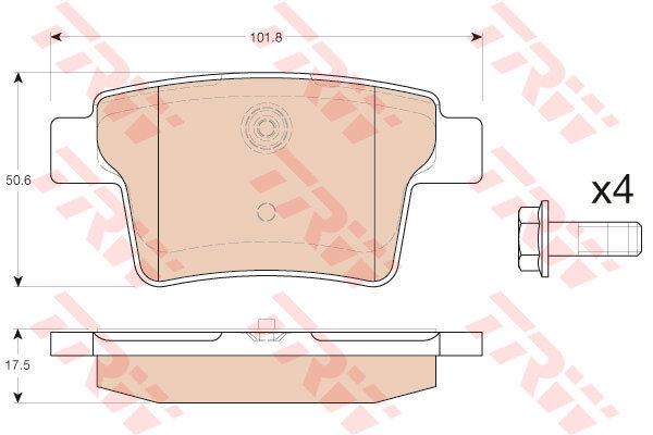 Kit de plaquettes de frein, frein à disque