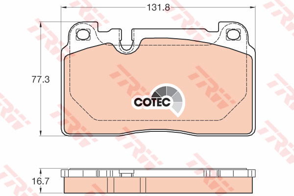 Kit de plaquettes de frein, frein à disque COTEC