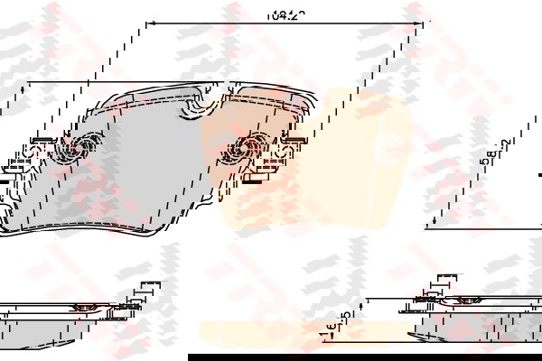 Kit de plaquettes de frein, frein à disque