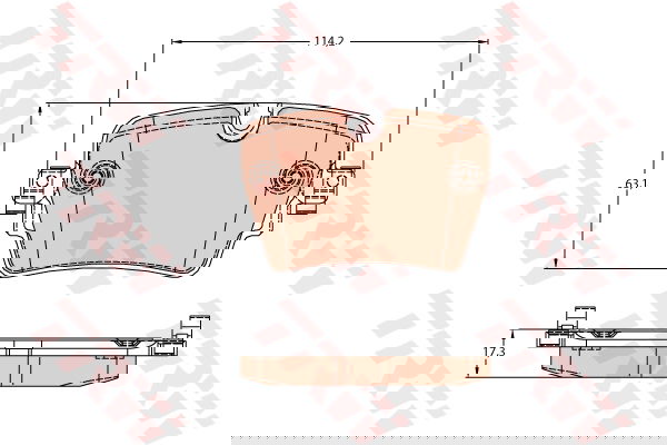 Kit de plaquettes de frein, frein à disque
