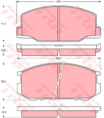 Kit de plaquettes de frein, frein à disque