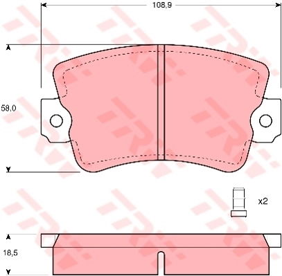 Kit de plaquettes de frein, frein à disque