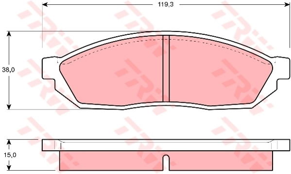 Kit de plaquettes de frein, frein à disque