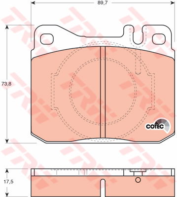 Kit de plaquettes de frein, frein à disque COTEC