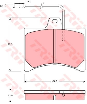 Kit de plaquettes de frein, frein à disque