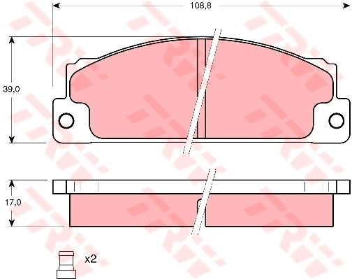 Kit de plaquettes de frein, frein à disque