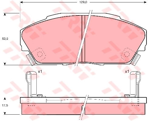 Kit de plaquettes de frein, frein à disque