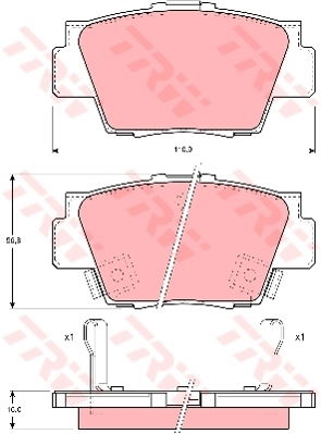 Kit de plaquettes de frein, frein à disque