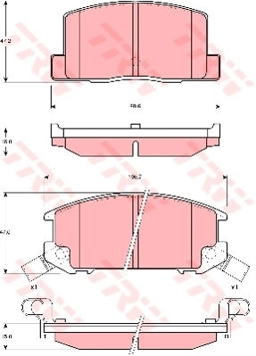 Kit de plaquettes de frein, frein à disque