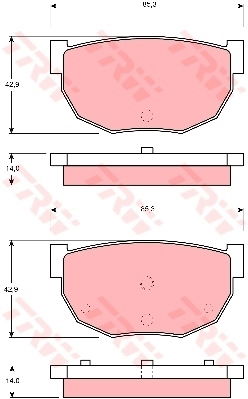 Kit de plaquettes de frein, frein à disque