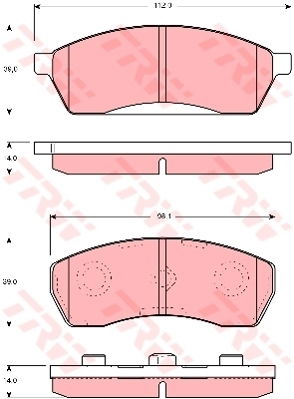 Kit de plaquettes de frein, frein à disque