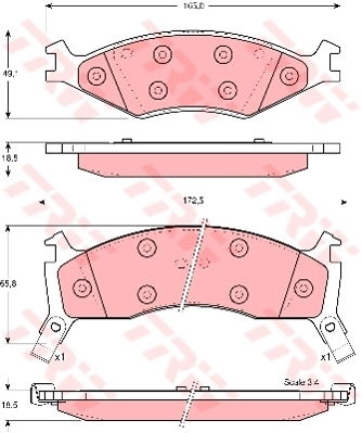 Kit de plaquettes de frein, frein à disque