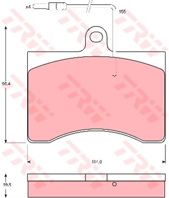 Kit de plaquettes de frein, frein à disque