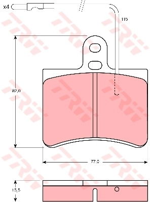 Kit de plaquettes de frein, frein à disque