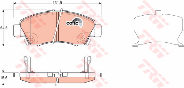 Kit de plaquettes de frein, frein à disque COTEC