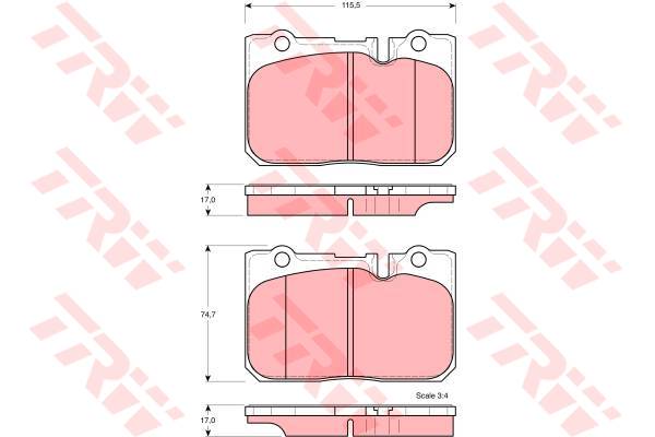 Kit de plaquettes de frein, frein à disque