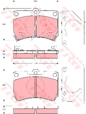 Kit de plaquettes de frein, frein à disque