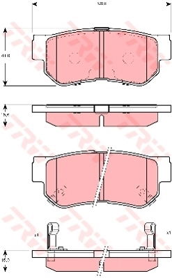 Kit de plaquettes de frein, frein à disque