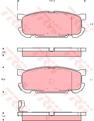 Kit de plaquettes de frein, frein à disque