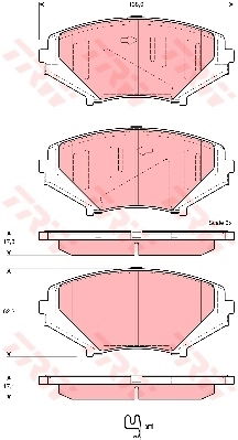 Kit de plaquettes de frein, frein à disque