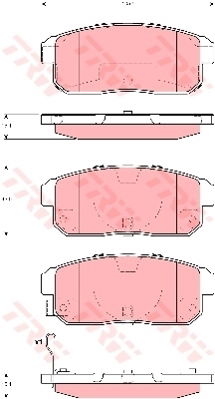 Kit de plaquettes de frein, frein à disque