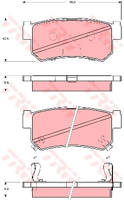 Kit de plaquettes de frein, frein à disque